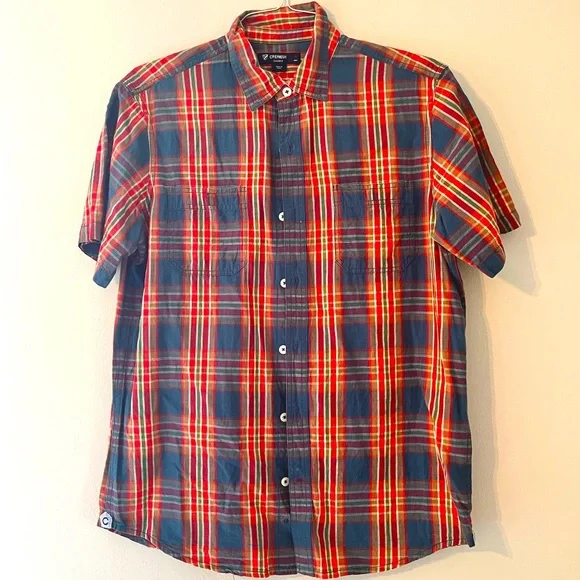 💥Cremieux Short Sleeve Button Down Plaid - Picture 1 of 6